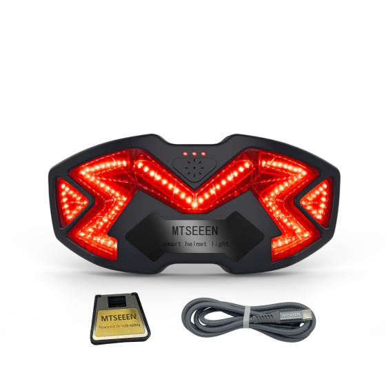 Black out color MTSEEEN smart motorcycle helmet light